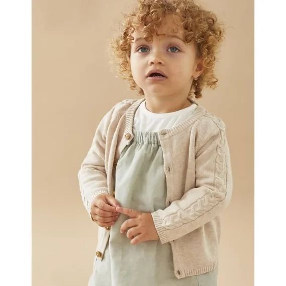 Cardigan En Tricot Beige