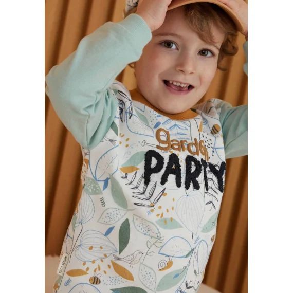 Sweat-shirt Bébé Garden Party Vert
