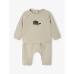 Ensemble bébé sweat et pantalon argile
