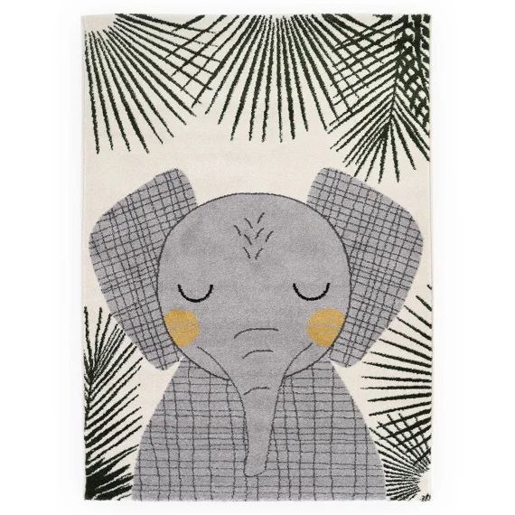 Tapis Chambre Enfant Éléphant Junko Multicolore