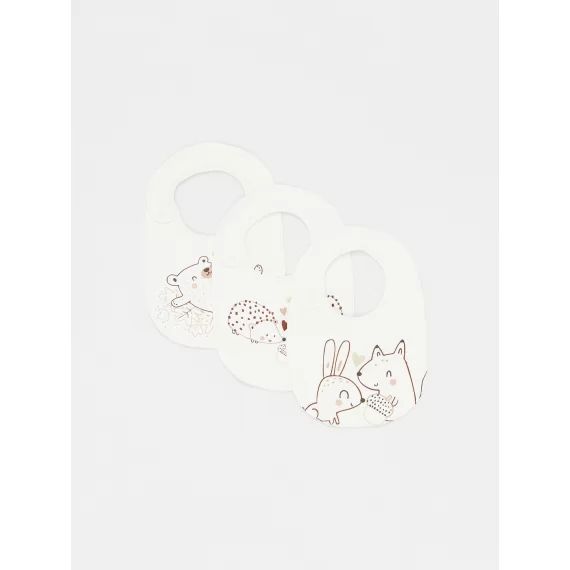 Lot De 3 Bavoirs Blanc Cassé Mixte