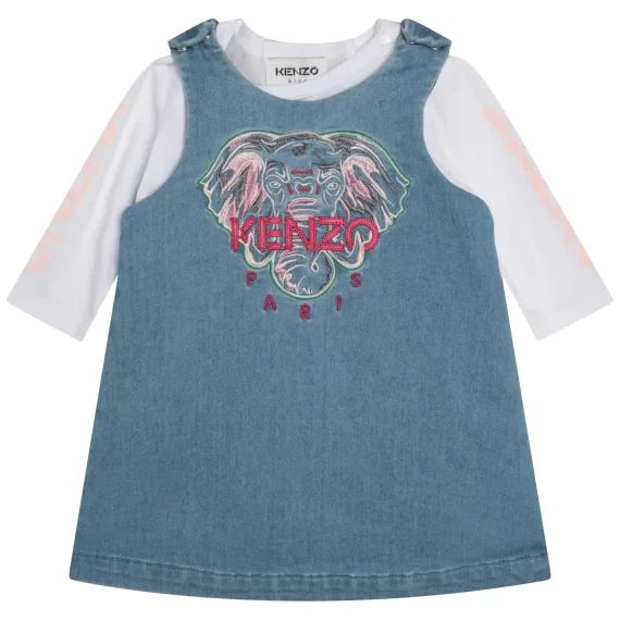 Ensemble robe et T-shirt Fille Bleu