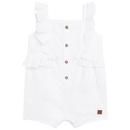 Combinaison short brodée Fille Blanc