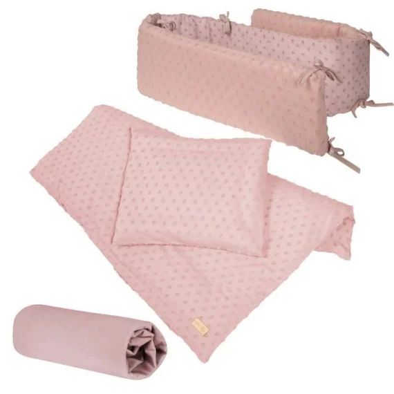 Roba Coffret Bébé Bio lil Planet – Linge Et Tour De Lit + Drap Housse – Rose Rose