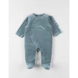 Pyjama En Velours Côtelé, Coeur Bleu