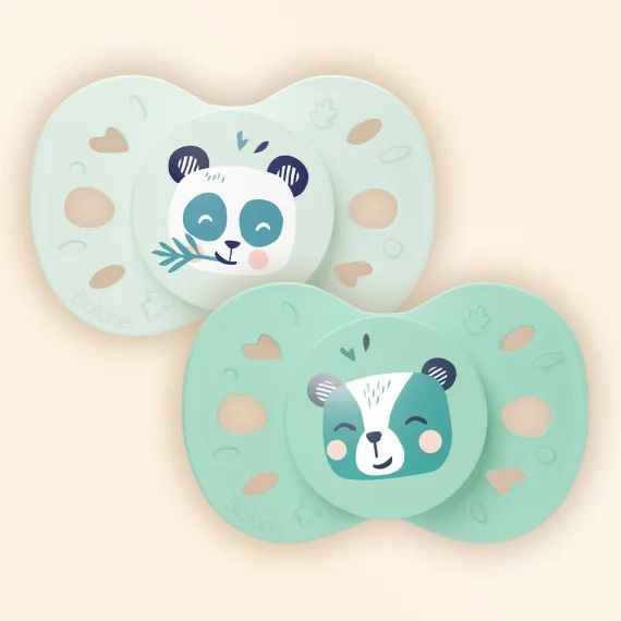 Sucette Anatomique Animaux – 18+ Mois – Lot De 2 Vert