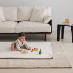 Tapis De Motricité Enrollagateo Basic Blanc Cassé