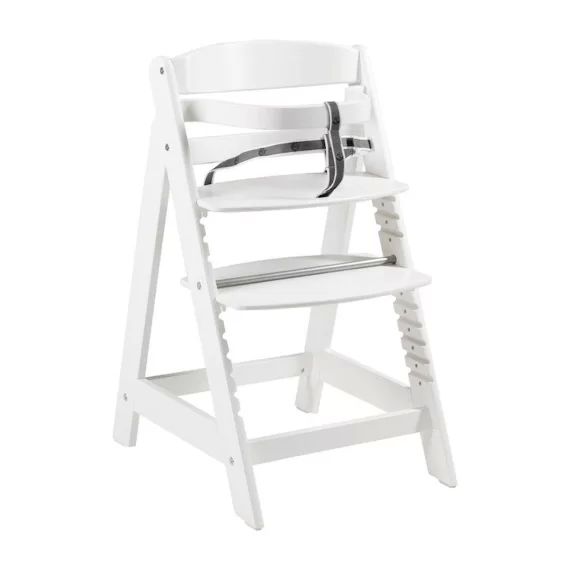 ROBA Chaise Haute Évolutive jusqu&rsquo;à la Chaise d&rsquo;Adolescent Sit Up Click – Poids Max 50 kg – Bois Laqué Blanc blanc