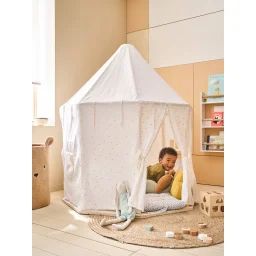 Tente hexagonale bois FSC® blanc