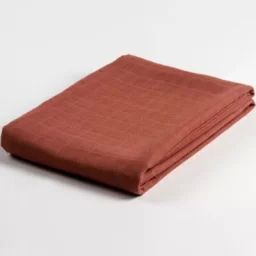 Maxi lange en coton bio Terracotta (120 x 120 cm)
