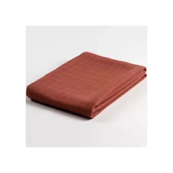 Maxi lange en coton bio Terracotta (120 x 120 cm)