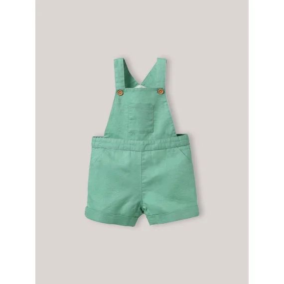 Salopette Courte Lin Et Coton Chlorophyle