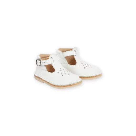 Salomés Perforées Blanches Bébé Garçon