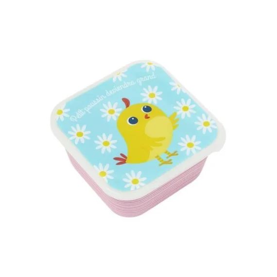 Draeger la carterie – Boîte à goûter PETIT POUSSIN – Multicolore bleu
