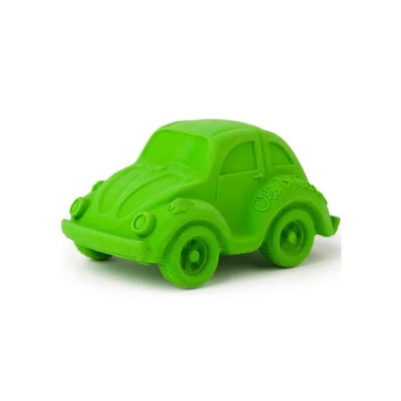 Petite voiture Coccinelle latex d&rsquo;hévéa verte