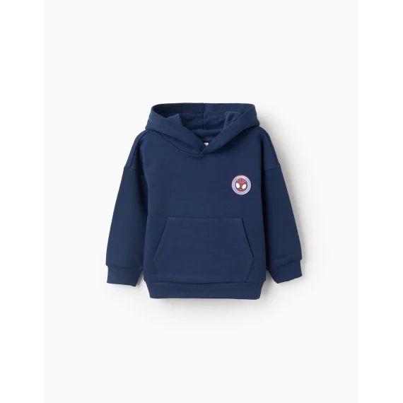 Sweat Gratté Avec Capuche Spider-man Bleu Foncé