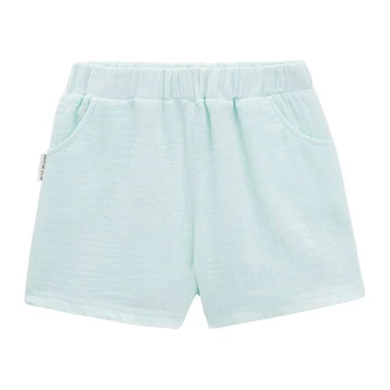 Short Bébé En Gaze De Coton Dahlia Bleu