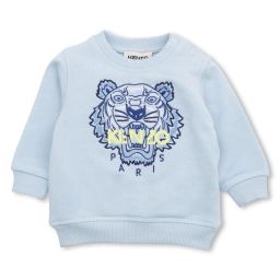 Sweat-shirt brodé en molleton Garçon Bleu