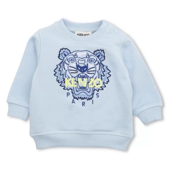 Sweat-shirt brodé en molleton Garçon Bleu