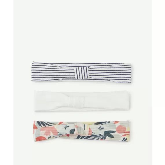 Lot de 3 bandeaux bébé fille à côtes et avec noeuds –  – Soldes