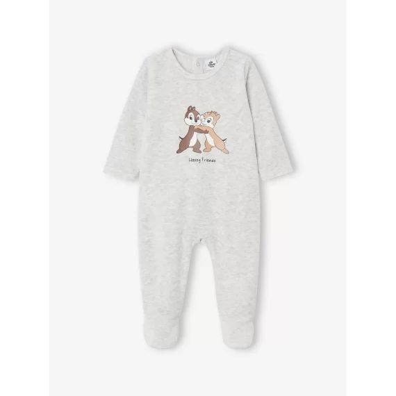 Dors-bien bébé garçon Disney® Tic & Tac en velours gris chiné