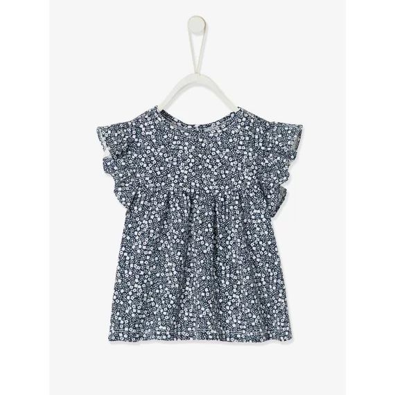 T-shirt imprimé fleurs bébé marine imprimé