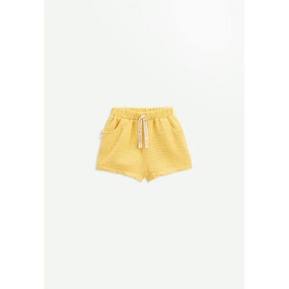 Short Bébé En Gaze De Coton Petit Envahisseur Jaune
