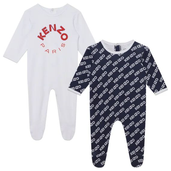 Lot de 2 pyjamas en coton UNISEXE Blanc