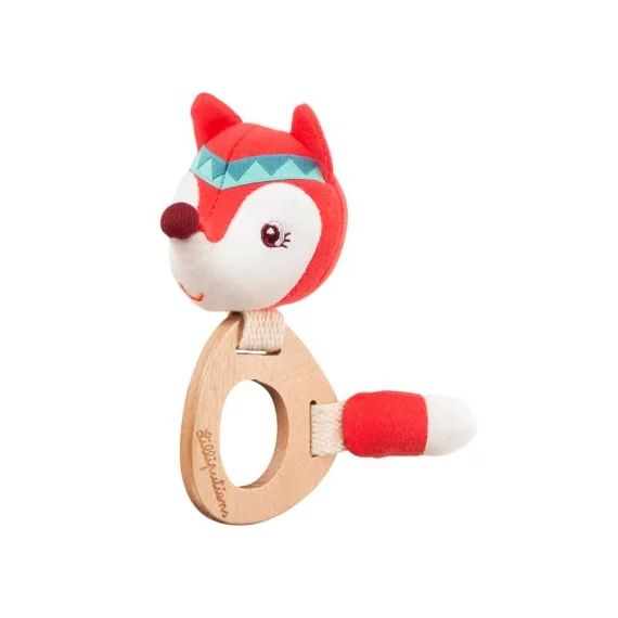 Hochet en bois éco Alice la renarde