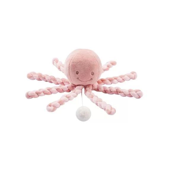 Peluche musicale pieuvre Lapidou rose (28 cm)