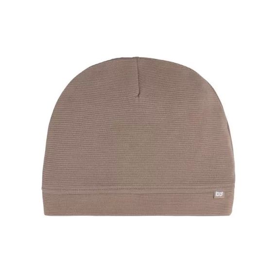 Bonnet en coton Pure moka (0-3 mois)