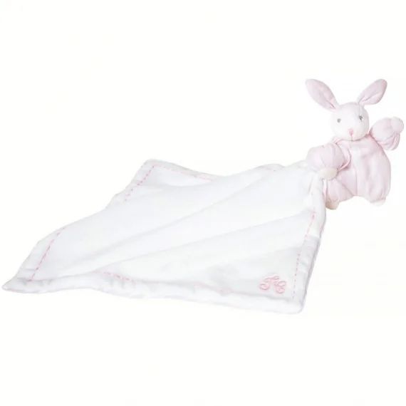 Doudou peluche Augustin le lapin rose