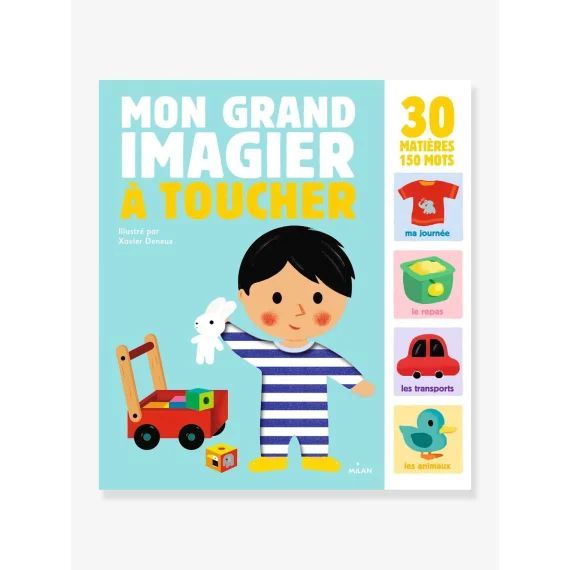 Livre – Mon grand imagier à toucher – ÉDITIONS MILAN blanc