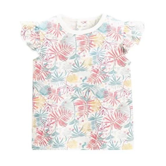 T-shirt Bébé Fille Chat Bada Bada Bleu