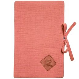Protège Carnet De Santé En Gaze De Coton Jeanne Terracotta