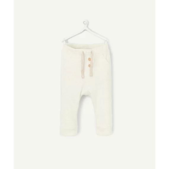 Jogging bébé garçon en fibres recyclées écru chiné –  – Soldes