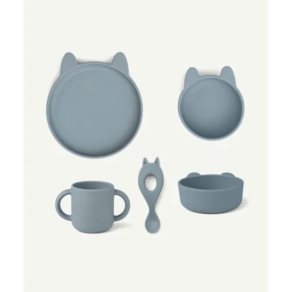 Coffret lapin repas en silicone vivi bleu –  – Soldes