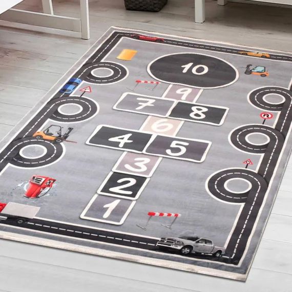 Tapis Enfant Marel Très Doux Gris