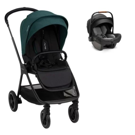 Poussette Nuna Triv Next – Lagoon + Coque Auto Pipa Next – Caviar (2022)