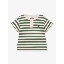 T-shirt rayé en jersey garçon PETIT BATEAU rayé vert