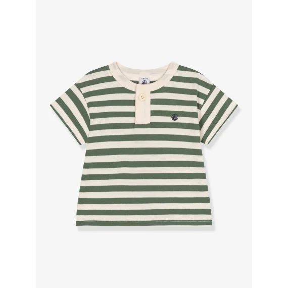 T-shirt rayé en jersey garçon PETIT BATEAU rayé vert