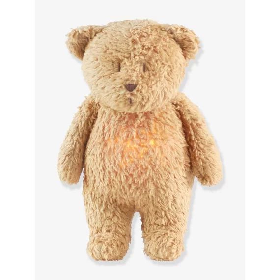 Veilleuse peluche MOONIE Ourson en coton bio* beige cappuccino