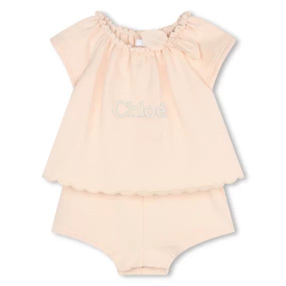 Combinaison-short avec étoiles Fille Beige