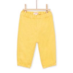 Pantalon Jaune En Velours Cotelé