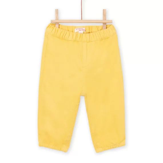 Pantalon Jaune En Velours Cotelé