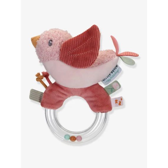 Hochet Oiseau Flowers – LITTLE DUTCH rose pâle