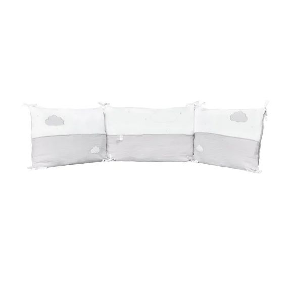 Tour De Lit Bébé En Coton Gris