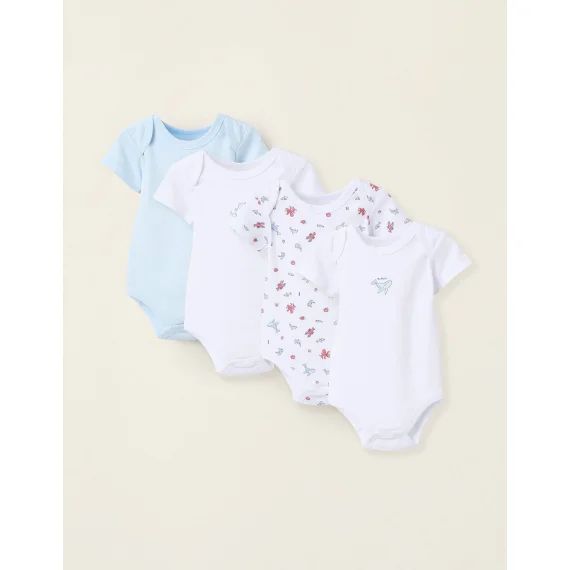 Pack 4 Bodies Manches Courtes Multicolore
