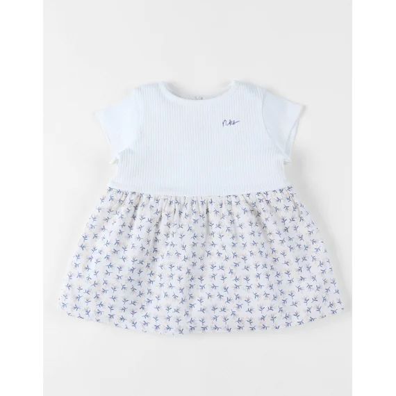 Robe Bi-matière Blanc