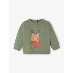 Sweat de Noël bébé vert sauge